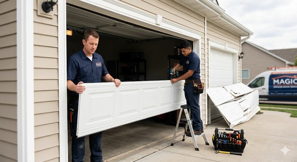 Garage Door Panel Replacement Burlington MA- Magic Garage Door Repair